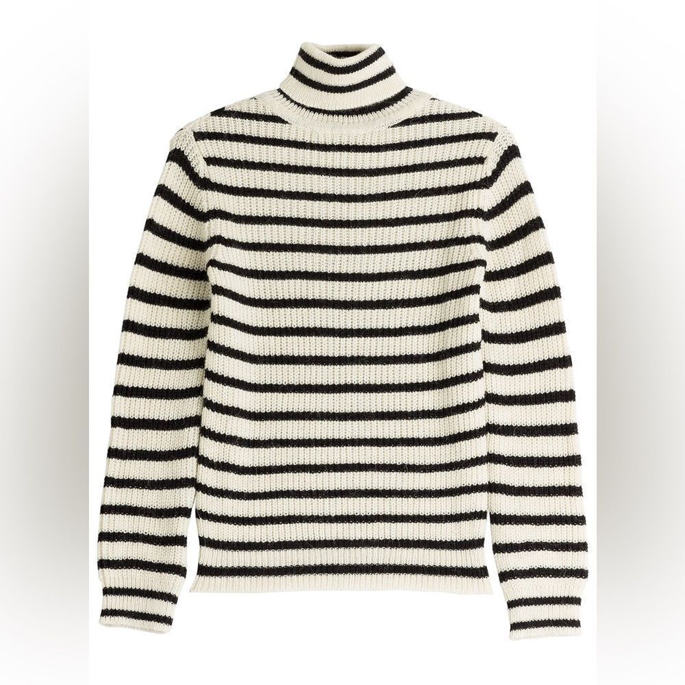 IRO Seely alpaca striped turtleneck sweater